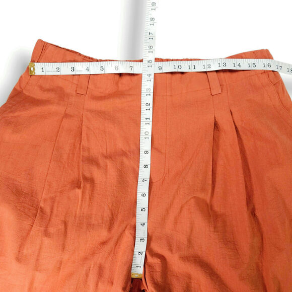 Halara High Waisted Palazzo Wide Leg Linen Feel Flowy Pants Side Pockets Rust XL - Picture 6 of 7